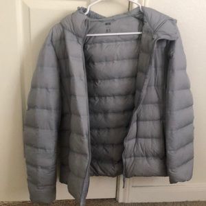 Uniqlo ultra light down parka grey